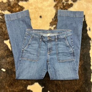 LOFT Women's Classic Blue Flare Jeans